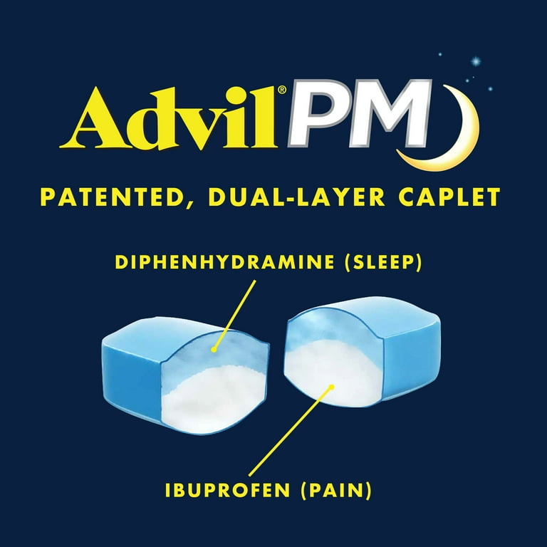 Advil PM (4 Count, In-Pack Coupon) Pain Reliever/Nighttime Sleep Aid Coated Caplet, 200Mg Ibuprofen, 38Mg Diphenhydramine - Walmart.com advil-pm-4-count-in-pack-coupon-pain-reliever-nighttime-sleep-aid-coated-caplet-200mg-ibuprofen-38mg-diphenhydramine-walmart-com