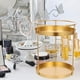 thumbnail image 5 of GOOHOCHY Organizador de cosméticos de hierro para baño, práctico estante de almacenamiento de escritorio de doble capa para maquillaje., 5 of 8