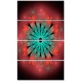 thumbnail image 2 of Fractal Fleur Bleue Rouge en Fleurs - Impression sur Toile d'Art Floral, 2 of 3
