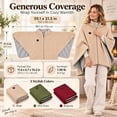 thumbnail image 7 of Heated Shawl Wrap for Women, USB Wearable Blanket Cape, 3 Heat Settings, Fast Heating, Washable, for Home Office Travel, 7 of 7