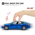 thumbnail image 3 of CHUNYAN Toy Car Model S Alloy Model Cars Pull Back Vehicles 1/32 Scale Car Toys for Toddlers Kids (Blue), 3 of 6