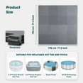 thumbnail image 3 of RELXTIME 1/5" Thickness Hot Tub Mat, Inflatable Hot Tub Thickened Pad Outdoor Indoor, Anti-Slip Reusable Extra Large Ground Mat, 77.2" x 77.2", 3 of 6