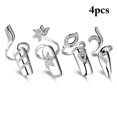 thumbnail image 2 of Nail Cover Rings Rhinestone - 4PCS Elegant Fingernail Rings Finger Decorations, 2 of 10