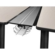 Kee 60 x 24 Double Benching System with Privacy Divider- Maple/ Black
