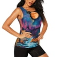 thumbnail image 2 of Balery Fantasy Cosmic Landscape Camiseta sin mangas estampada ligera para mujer, tops de entrenamiento sin mangas, camisetas de yoga transpirables de secado rápido.-Medium, 2 of 7