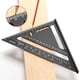 thumbnail image 4 of Escuadra de carpintero de 180 mm, regla de aluminio, escuadra de carpintero triangular engrosada de 45 a 90 grados, herramienta de medición de alta precisión, para carpintero, techo, 4 of 5
