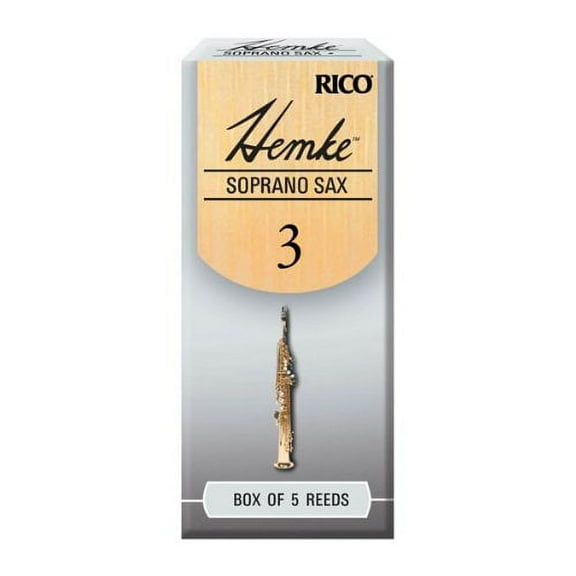 Hemke Soprano Saxophone Reeds, Strength 3.0, 5-pack