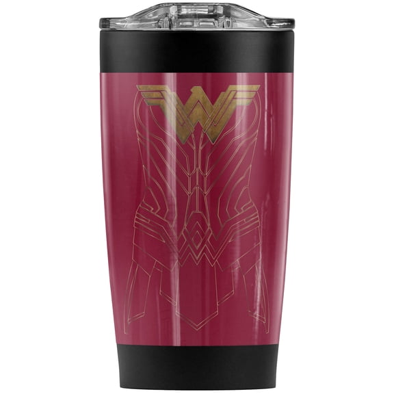 Wonder Woman Movie Armor Outline Stainless Steel Tumbler 20 oz Coffee Travel Mug/Cup, Vacuum Insulated & Double Wall with Leakproof Sliding Lid | Great for Hot Drinks and Cold Beverages