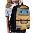thumbnail image 2 of Uorisanigo Yellow School Bus Print Kids School Backpack 17 inch School Bags for Preschool Kindergarten Elementary Bookbag Casual Daypack Toddler with Adjustable Padded Straps, 2 of 6