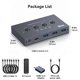 thumbnail image 2 of Adaptador de Controlador Compartido KVM con Conmutador USB 3.2, Velocidad de 10 Gbps, Compatible con Computadoras Portátiles, Ratones y Teclados. Comparte 4 Puertos USB., 2 of 5