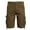 Brown, variant on YYDGH Mens Long Cargo Shorts Below Knee Stretch Solid Splice Pocket Drawstring Shorts Fashion Cotton Shorts Mens Summer