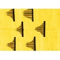 thumbnail image 1 of Ahgly Company Machine Washable Indoor Rectangle Solid Yellow Modern Area Rugs, 4' x 6', 1 of 4