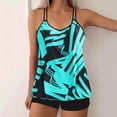 thumbnail image 3 of Oplxuo Women's Tankini Swimsuits Two Piece Tummy Control Bathing Suit Modest Swim Top and Shorts for Beach Pool Vacation, 3 of 5