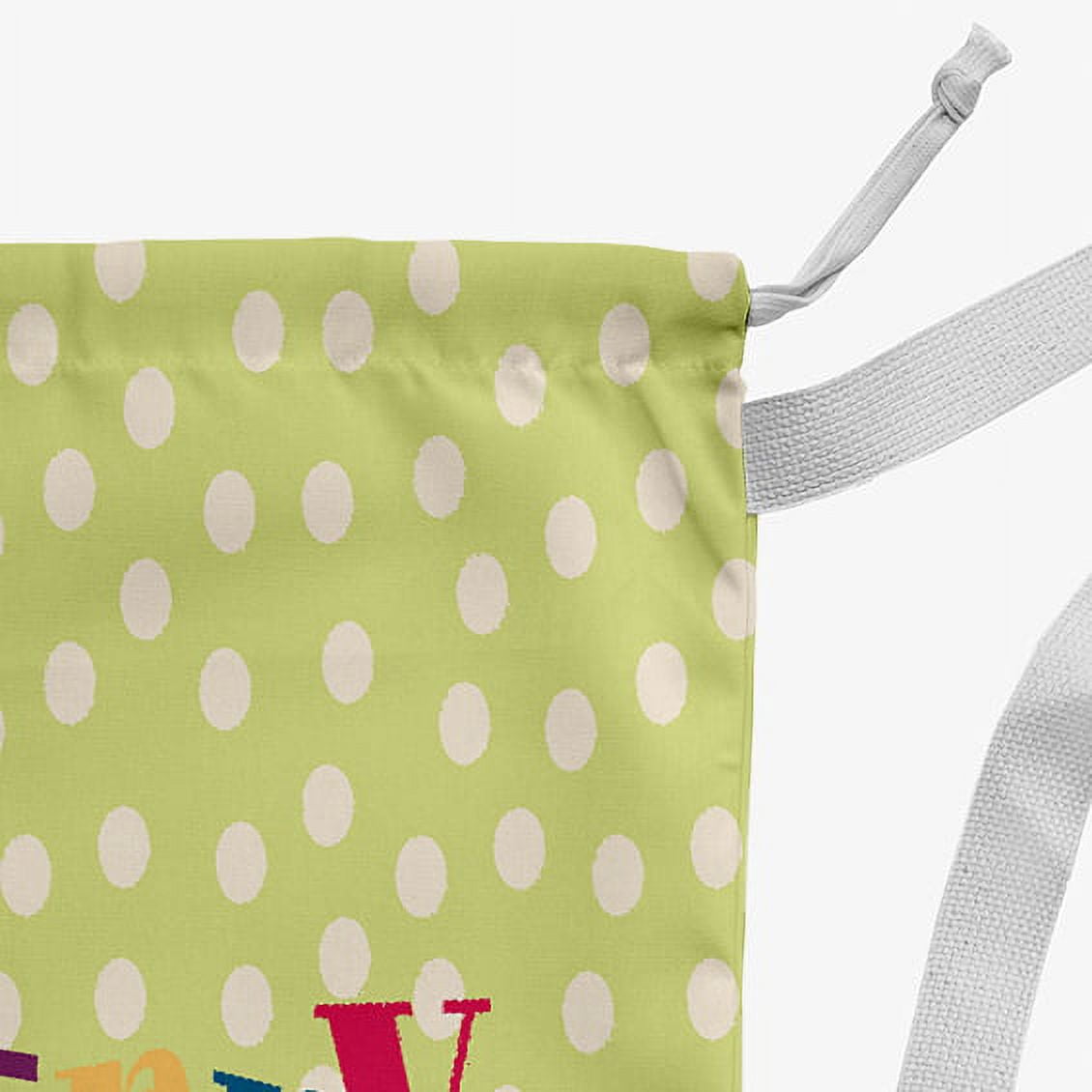 Simply Daisy Canvas Merry Dot 18 x 29 in Green Laundry Bag