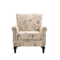 thumbnail image 5 of Accent Chair with Arms,Modern Single Sofa Chair Reading Armchair with Nailhead Trim,Upholstered Tufted Club Chair Side Chair with Wood Legs,Comfy Living Room Chair for Living Room Bedroom Office,Beige, 5 of 7