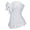 White, variant on Women's Gothic Pattern Zip Party Clubwear Plus Size Corset Bustiers Blue XXS
