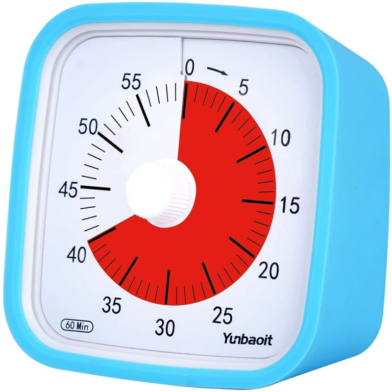 Secura 60-Minute Visual Timer, Classroom Classroom Timer, Countdown Timer  for Kids and Adults, Time Management Tool for Teaching (Blue & Blue)