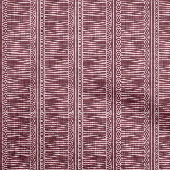 oneOone Cotton Cambric Maroon Fabric Geometric Dress Material Fabric Print Fabric By The Yard 56 Inch Wide