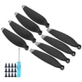 thumbnail image 3 of 8PCS Drone Blade, Light Weight Wing Blade Drone Spare, Plastic Accessories Compatible for Aircraft (black silver edge), 3 of 9