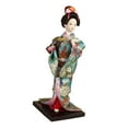 thumbnail image 3 of Muñeca kimono de geisha japonesa asiática, artesanía tradicional, figuras coleccionables únicas para hogar, armario, estante, decoración de sala de Estilo C, 3 of 8
