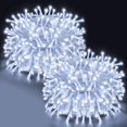 thumbnail image 1 of Luces Navideñas 2PCS, 10M 100LED 8Modos de Luces led para Cuarto, Guirnalda de Luces para Exterior Enchufe de Extremo a Extremo para Interior, Navidad, Fiesta, Patio (Blanco Frío), 1 of 5