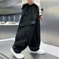 thumbnail image 6 of Bovxnpu Boys Jeans Denim Pants Straight Loose Cargo Pants Casual Outdoor Sports Trousers, 6 of 8