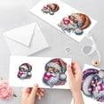 thumbnail image 6 of 6pcs Diamond Painting Kit Greeting Cards, Fashionable Santa Claus 5D Handmade Art Birthday Holiday Gift Cards with Envelopes, 6 of 7