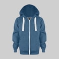 thumbnail image 2 of Kedxroy Boys Girls Full Zip up Hoodies Fleece Hooded Sweatshirt Jacket(Navy,7-8 Years), 2 of 6