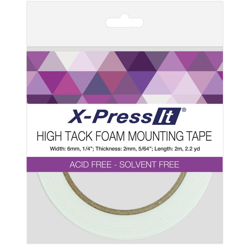 Xpress It High Tack Foam Mounting Tape.25"x2.2yd