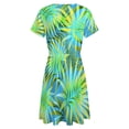 thumbnail image 5 of Hawaiian Flowers And Leaves for Background Sundress Short Sleeve Dress Summer Women Clothes Dress for Women Dresses, 5 of 7