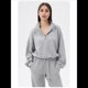 thumbnail image 4 of Sudadera Holgada Informal de Modal con Media Cremallera y Cuello Alto para Mujer, Jersey de Larga Popular para Otoño de 2025. Gris XL, 4 of 9