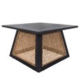 thumbnail image 2 of Sagebrook Home Canework 28-inch Coffee Table, A Unique Black & Brown Statement Piece for Home or Office - 27.6" x 27.6" x 17.7", 2 of 4