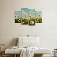 thumbnail image 2 of Elephant Stock Dancing Dandelions Seeds Wall Art - Horizontal Multi Panel Canvas - Living Room Wall Decor - Floral And Botanical Multi Panel - Green And Blue Decor - 36" x 22", 2 of 4