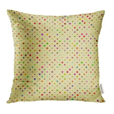 YWOTA Colorful Spot Polka Dot Pattern Red Vintage Plaid Picnic Material Flat Traditional Pillow Cases Cushion Cover 16x16 inch