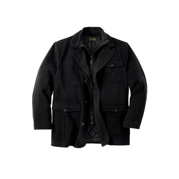 KingSize Men's Big & Tall Multi-Pocket Wool Inset Jacket