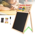 thumbnail image 1 of Drawing Board, Double Sided 3 Colors Counting Beads Art Easel Whiteboard with Chalk Pen and Letter Boards for Writing for Arithmetic Calculation Graffiti, 1 of 8