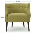 thumbnail image 3 of Christopher Knight Home Modern Club Chair, Contemporary Upholstered with Sturdy Birch Wood Legs, Mid-Century Accent Chair for Living Room, Bedroom or Office, Green, 3 of 7