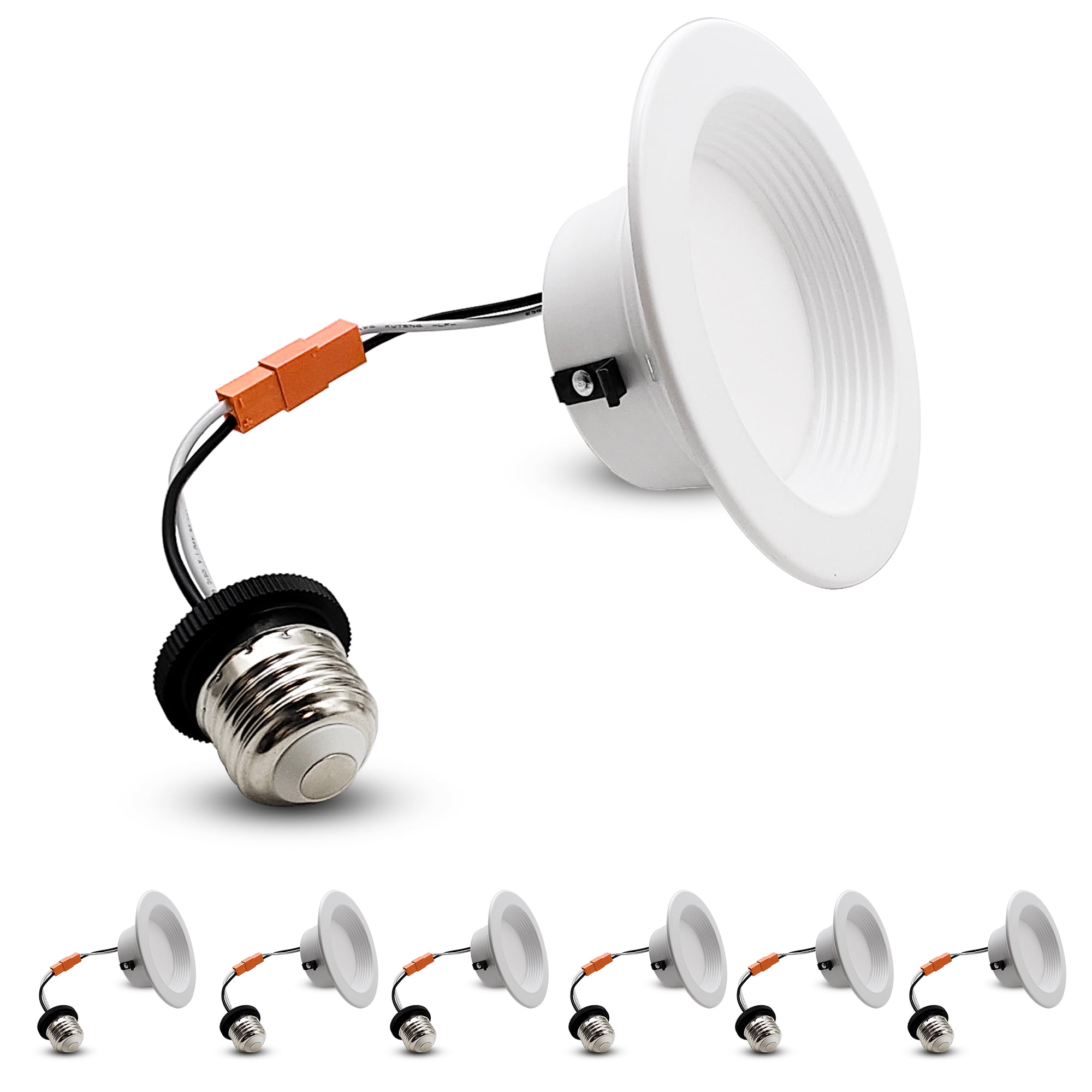 Halo RL56069S1EWHR LED Recessed Trim – 5/6 Inch, Selectable CCT (2700K-5000K), 665 Lumens, Dimmable, White