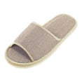 thumbnail image 2 of Cyglowse Non Slip Guest Slippers Unisex Washable Reusable House Shoes Disposable Slippers Linen Slipper Hotel Slipper for Indoor, Bedroom Gray 37-38, 2 of 6