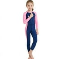 thumbnail image 3 of Youth Girls Boys One Piece Water Sports Sun Protection Rash Guard UPF 50+ Long Sleeves Full Suit Swimsuit Wetsuit Swimwear, 3 of 6