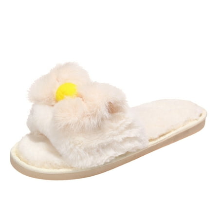 

KI-8jcuD Fuzzy Slipper Ladies Fashion Color Matching Flower Bow Knot Comfortable Warm Flat Casual Cotton Slippers Womens Slipper Moccasins Warming Slippers For Women Sequin Slippers For Women Womens