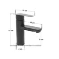 thumbnail image 3 of Monomando Lavabo U Ovalin Baño Rubinett Acero Inox 304 Negro Mate, 3 of 5