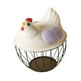 thumbnail image 2 of Cesta de huevo de pollo huevo contenedor titular de alambre de hierro portátil huevo de pollo titular encimera de recogida de huevos cesta para , violeta, 2 of 8