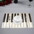 thumbnail image 2 of MKHERT Funny Vintage Piano Keys Keyboard Musical Theme Placemats Table Mats for Dining Room Kitchen Table Decoration 12x18 inch,Set of 4, 2 of 4