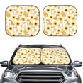 thumbnail image 6 of Lsque Shiba Inu Dog and Sunflower 2 PCS Windshield Sun Shade | CarFoldable Window Covers | Car Accessories Reflect UV for Universal Cars SUV Truck | Large, 6 of 7