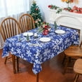 thumbnail image 5 of Christmas Winter Tablecloth, Blue Snowflakes Winter Tablecloth, Christmas Tableware Home Decor, 60 x 84 inch, Polyester, 5 of 5