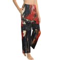 thumbnail image 6 of Salouo Abstract Skull Guitar Art Print Women's Pajama Pants Casual Loose Sweatpants PJs Flowy Pants Drawstring Palazzo for Women Wide Leg Pants Lounge Pajama -X-Large, 6 of 8