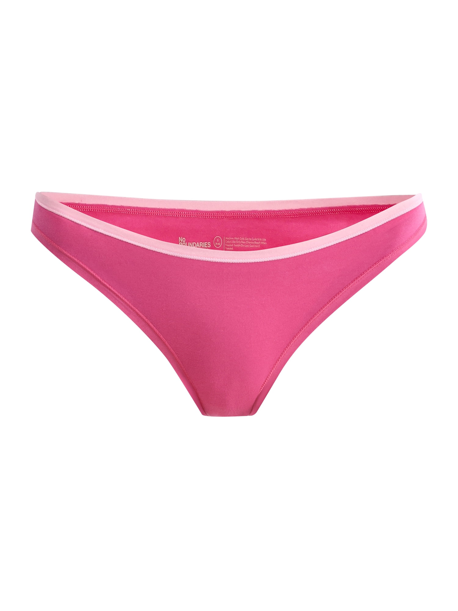 No Boundaries Cotton Bikini Panties, 5-Pack, Women’s and Women’s Plus, Sizes XS-XXXL