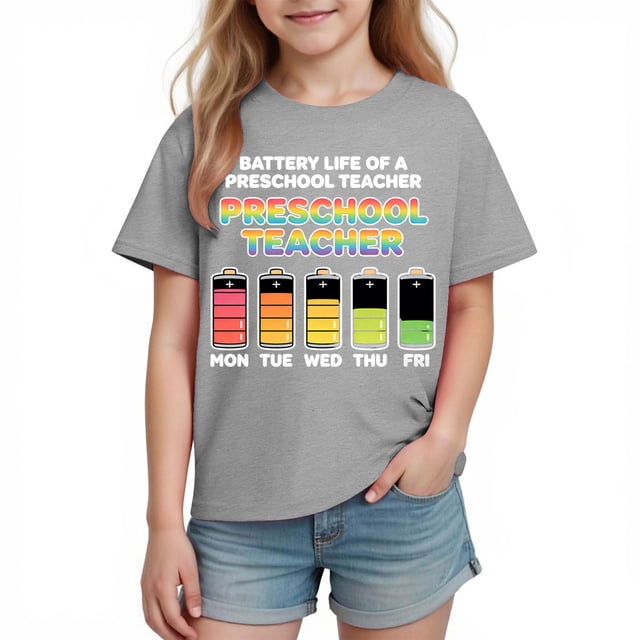 Hauts à Manches Courtes pour Filles T-Shirt Imprimé Graphique Décontracté pour Enfants 1 Pce