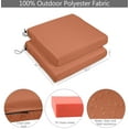 thumbnail image 3 of Vargottam Perfect Outdoor/Indoor Square Corner Seat Cushions Water Resistant Lounge Chair 18.5 x 16 Home Office Patio Furniture Garden Decoration- Pack Of 2 - Dusty Peach, 3 of 6